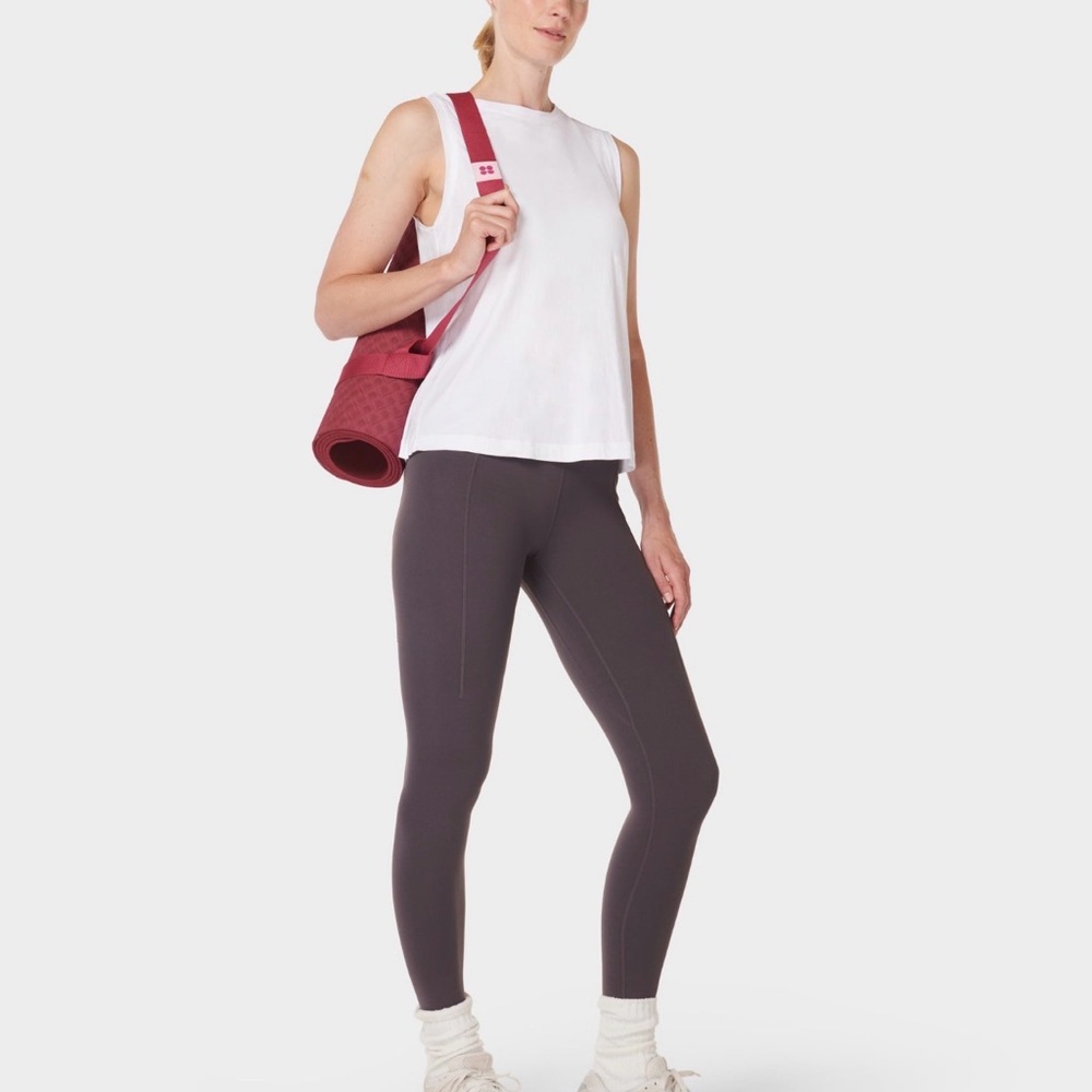 Sweaty Betty Super Soft Full Length Yoga Leggings Urban Grey Size 8 Pants Gym